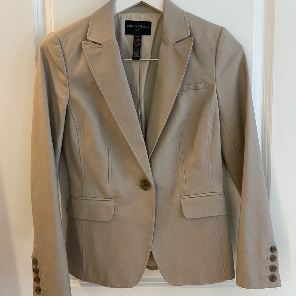 Banana Republic Beige Suit Jacket